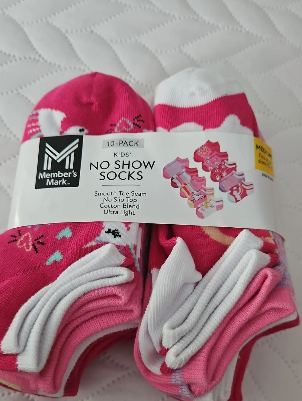 Member's Mark Pink No-Show Athletic Socks - Pack